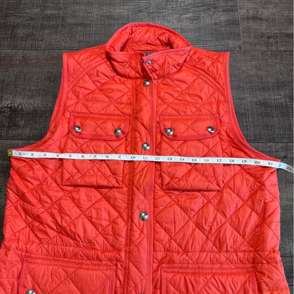 Lauren Ralph Lauren Quilted Vest in Bright Orange - Picture 11 of 11